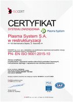 Certyfikat ISOCERT PN-EN ISO 9001:2015 NOWY